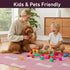 Rug,4x6 Pink Bow Area Solid Color Aesthetic Carpets for Living Room Nursery Dorm Playroom,Machine Washable Wavy Non