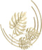 FUNOMOCYA Leaf Wall Hanging, Tropical Leaves Sculpture, Golden Palm Leaves Metal Wall Art Home Décor.