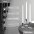 CANDWAX Set of 4 White Taper Candles, 12 Inch Dripless, Smokeless, Unscented, Long Burning, Hand Poured