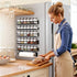 24 4 Pack Magnetic Spice Rack with Jars Magnetic Spice Rack for Refrigerator Spice Jars with Label Magnetic Shelves