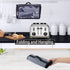 Toaster Cover with Base for 4 Slice Wide Slot, Compatible with Cuisinart, Buffalo Check with Zipper Pockets