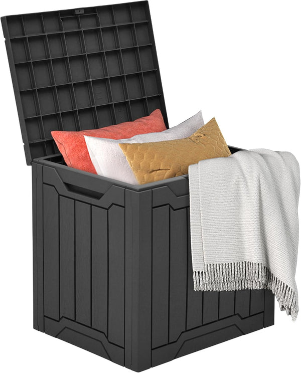 DWVO 30 Gallon Deck Box Outdoor Storage Box, Lockable Outside Storage Bin