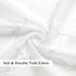 White Sheer Curtains 84 Inches Long, Lattice Geometric Embroidered Semi Sheer Curtain Panels, 52"w x 2pcs, Grommet Top