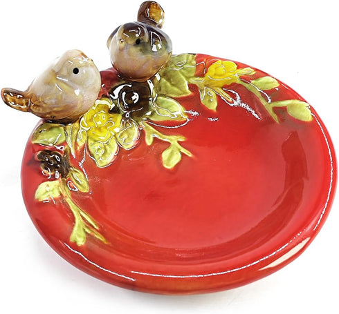 5" ornerx Ceramic Shower Soap Dish Holder Vintage soap Tray Bird Theme