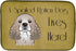 Caroline's Treasures Cocker Spaniel Spoiled Dog Lives Here Dish Drying Mat, 14 x 21", Multicolor