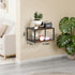 Alytree Floating Nightstand, Wood Floating Bedside Table with Cable Hole, Wall Mounted Nightstand for Bedroom, Living