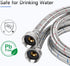 JUWO 4 FT Washing Machine Hoses, 3/4" FHT Stainless Steel Washer Hoses for Short-Distance Water Supply, Red & Blue