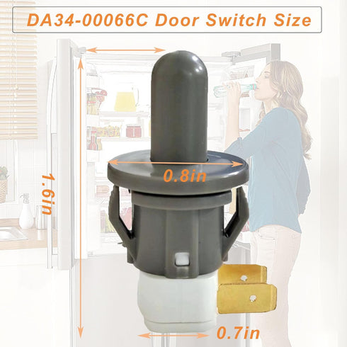 DA34-00066C Refrigerator Door Switch Compatible with Samsung, Replaces 2705488, AP5306252, PS4138763