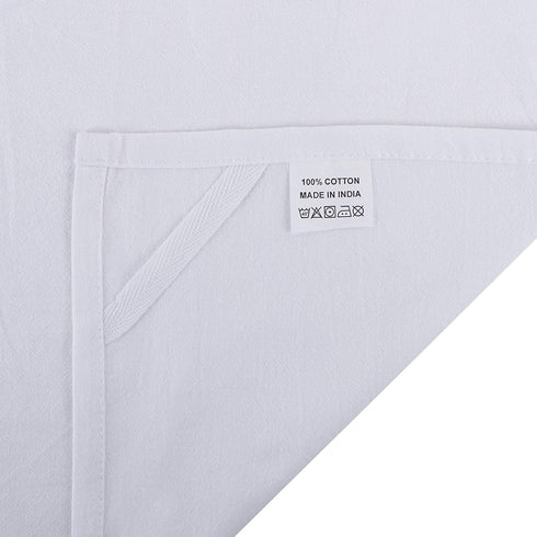 DG Collections 100% Cotton Flour Sack Towels, 12 Pack, 27x27 Inches, White, Lint-Free, Reusable Kitchen Towels