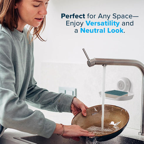 SlipX Solutions Strong Hold Soap Saver, Suction Cup Holder, Must Have Universal Kitchen & Bathroom Shower Accessories