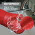 Klex Extra Long Silicone Oven Mitts, 932°F Heat Resistance with Quilted Cotton Liner, 2 Piece Set, 15 inch, Red