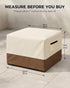 Yagvany 600D 32 32 18 Inch, Waterproof Patio Ottoman Cover, Square Outdoor Side Table Furniture Cover with Padded