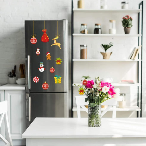 24 Pcs Christmas Magnet Party Decoration, Animated Christmas Fridge Magnet Set, Holiday Decorations for Fridge, Door
