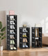 8 Closet Narrow Shoe Rack Tier, Slim Vertical Shoe Organizer for Small Spaces, Stackable Shoe Storage Shelf with Metal