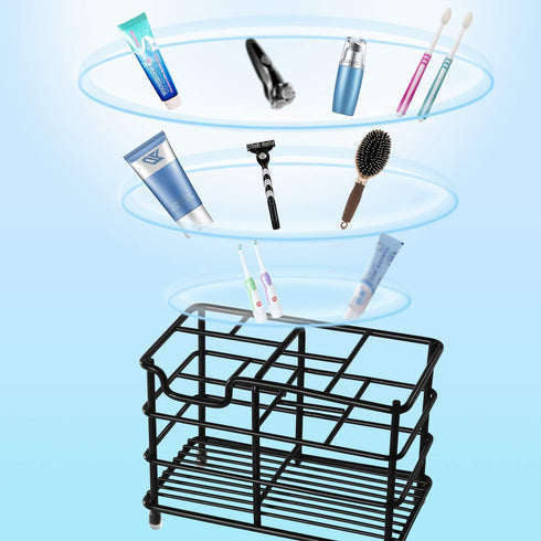 HYRIXDIRECT Toothbrush Holders for Bathrooms, Stainless Steel Rustproof Electric Toothbrush Organizer