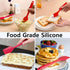 Rubber Spatula Set of 4, Silicone Heat Resistant Spatulas with Stainless Steel Core for Cooking and Baking