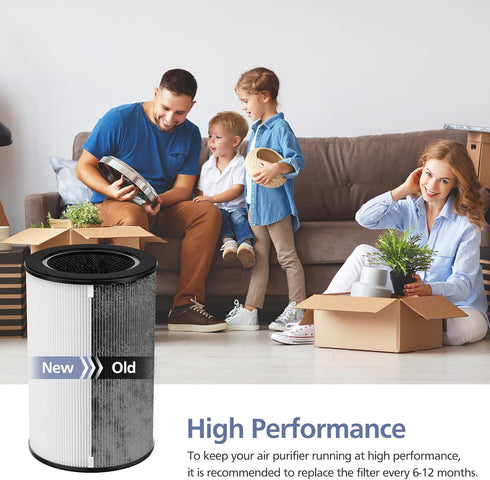 AP-T45 AP-T40FL HEPA Filter Compatible with Homedics TotalClean 5-In-1 Tower Air Purifier, AP-T40, AP-T45