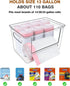 2 Pack, 13/30/33 Trash Bag Dispenser Stackable Acrylic Garbage Bags Dispenser with Bamboo Lid, Extra Large Clear Under