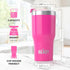 Beast 30 oz Tumbler, Stainless Steel Vacuum Insulated Coffee Ice Cup, Double Wall Travel Flask (Cupcake Pink)