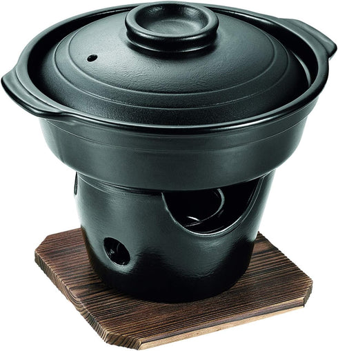 Pearl Metal HB-5221 Sukiyaki Pot with Stove Set, Ceramic, Wagokoro Kaiseki