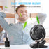 BESKAR Small Clip on Fan, 3 Speeds USB Fan with Strong Airflow for Office and Stroller
