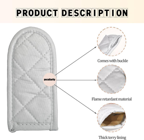 4 Pcs Ultimate Heat-Resistant Cast Iron Skillet Handle Covers, Non-Slip, Reusable Protection for Safe Cooking