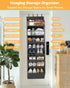 LEHKG 8 6 8 Closet Over The Door Shoe Storage Organizer, Tiers Hanging Shoe Rack Behind Door Shoe Holder with Large
