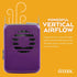 O2COOL Battery Powered Deluxe Necklace Fan for Personal Cooling with Adjustable Lanyard - Purple