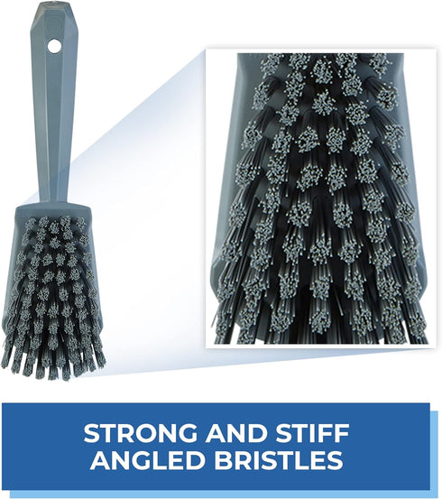 419288 Brush,Washing,Stiff,10",PP/PBT,Gray Vikan
