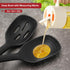 Silicone Cooking Spoon Set - Premium Non-Stick Solid and Slotted Spoon Pack of 2 for Mixing, Serving, Stirring