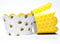 Honey Bee Cupcake Wrappers, Set of 24 Scalloped Cup Cake Holder Wraps for Parties, Yellow Black