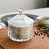 Iyulania 9 oz Glass Salt Box with Lid, Decorative Storage Container for Pepper, Kosher Salt, Sugar, Spices and Candies