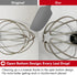 Heavy Duty Whisk Attachment for KitchenAid Bowl-Lift Stand Mixers, 6QT Glass Bowl, Extra Thick Stainless Steel Wire