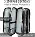 EVERPRIDE Chef Knife Bag Holds 20 Knives with Large Zippered Compartment for Kitchen Tools
