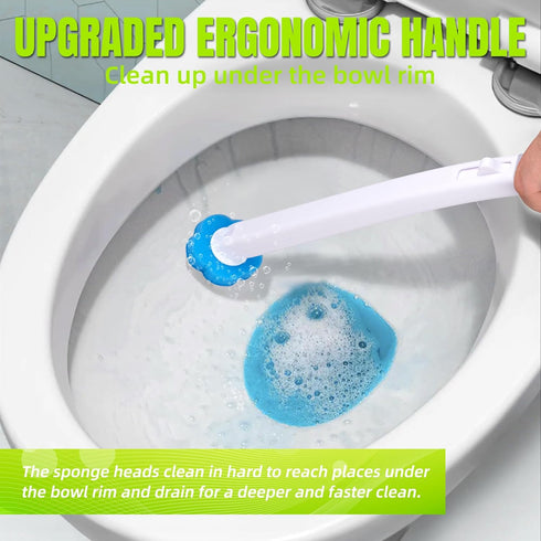 Set, 48 Disposable Toilet Brush and Holder Toilet Wand Refills, Extended Handle with Cleaner Refills, Toilet Brush