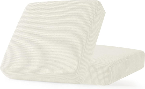 CHUN YI 2PC Stretch Couch Cushion Covers, Sofa Seat Slipcovers for Armchair Loveseat with Spandex Jacquard Fabric,