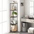 Yoobure 5-Tier Corner Shelf Stand, Tall Corner Bookshelf for Bedroom, Living Room, Narrow Display Shelf