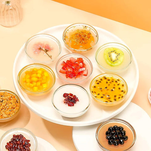 Mini Glass Bowls Set of 6, Small Dipping Bowls for Sauces, Jam, Chutney, Nut Dessert, Ice Cream Sundae Serving Bowls