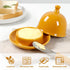 2026 17 OZ 2 Butter dish, Ceramic Small Butter Dish with Lid, NEW Original Design Mini Butter Crock Keeper with Handle