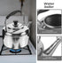 Alipis Stovetop Tea Kettle, 4L Stainless Steel Whistling Water Kettle with Cool Handle