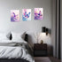 3 12x16inchx3P (30x40cmx3P)) ARTZGX Piece Purple Butterfly Canvas Wall Art Butterfly Pictures Wall Decor Watercolor
