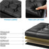15x15x15 Bsketa Storage Ottoman Foot Rest Stool, Small Leather Storage Ottomans Bench, Folding Footstool with Side