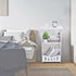 Wensdr 3 Tier Side Table Night Stand, Narrow End Table with Storage Shelf, Extended Desktop & Solid Structure, Small