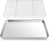 Joyfair 16” Baking Sheet & Rack Set, Stainless Steel Cookie Sheet Pan with Cooling Rack for Baking/Roasting, Oven Safe