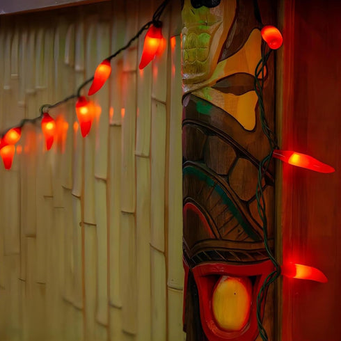 Egcol 13.6FT 37 Lights(2 Chili Pepper String Lights with Mini Red Chili Spare),Chili Pepper Christmas Incandescent