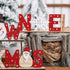SUPVOX 2pcs Christmas Wooden Tabletop Decorations, Xmas Holiday Noel Sign Ornaments