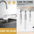Stainless Steel Kitchen Tongs, 9 Pieces Cooking Tongs, Heavy Duty Metal Locking Tongs for BBQ and Salad