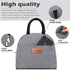 BALORAY Insulated Lunch Bag for Women Men, Reusable Lunch Box Tote Bag for Work, Picnic or Travel (Grey)