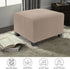 NeColorLife Stretch Ottoman Cover Square Soft Knitted Jacquard Washable Thick Storage Foot Stool Cover for Square