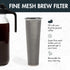 Primula Mason Jar Cold Brew Iced Coffee Maker, Stainless Steel Filter, 2-Quart, Black, Dishwasher Safe